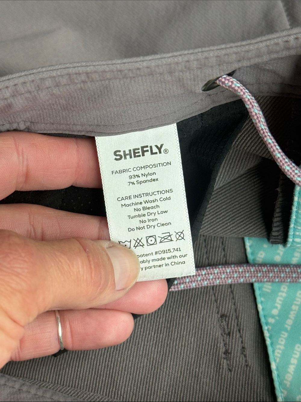 SheFly Women’s gray/purple technical Outdoor Pants w/hidden zipper, Sz. 6 - Picture 4 of 14